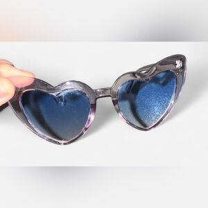 Bright fun heart shaped cat eye sunglasses